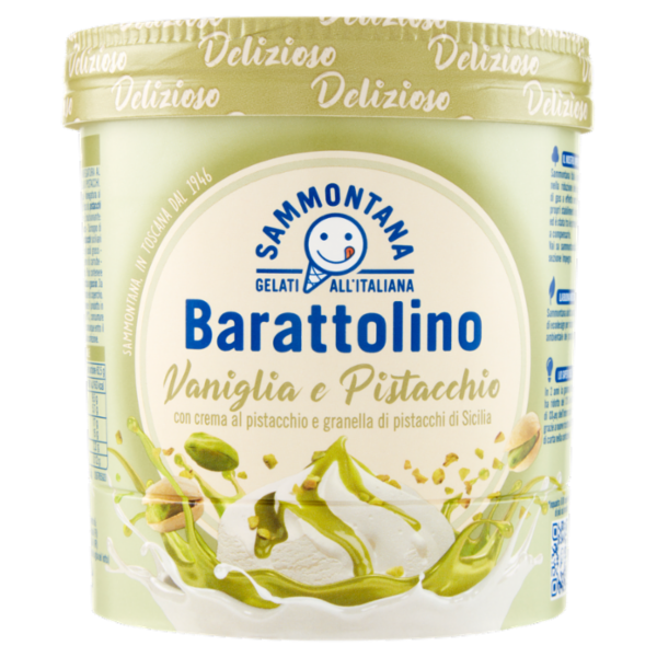 Sammontana Barattolino Delizioso Vaniglia e Pistacchio 500 g