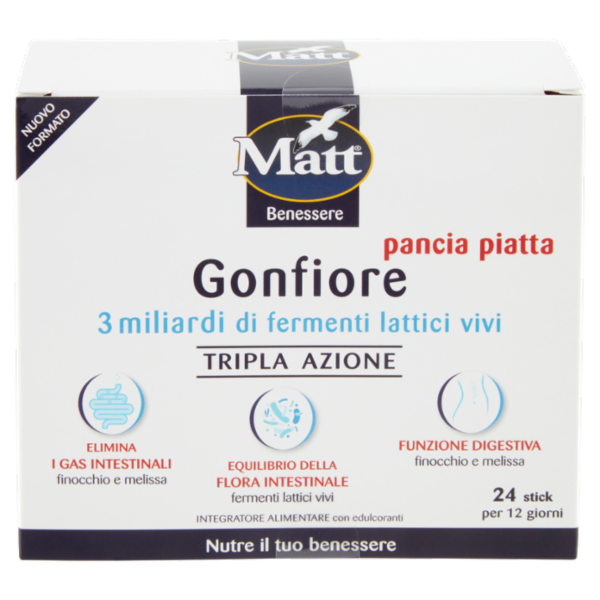Matt Benessere Gonfiore pancia piatta 24 stick 51,6 g