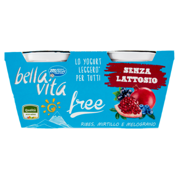 bella vita free Senza Lattosio Ribes, Mirtillo e Melograno 2 x 125 g