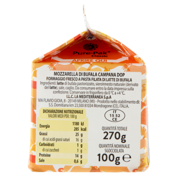 Mandara Mozzarella di Bufala Campana Dop 100 g