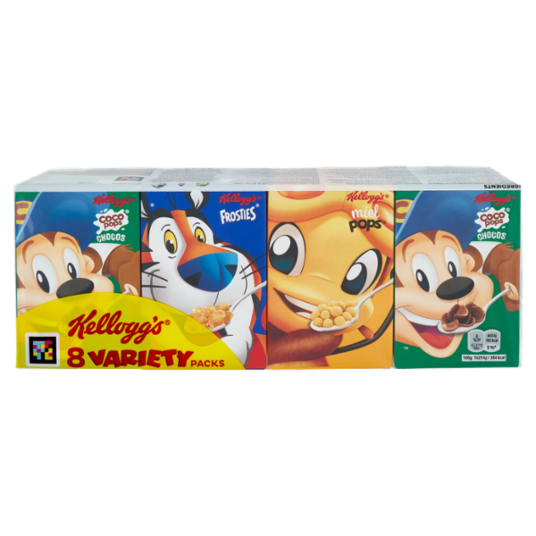 Kellogg's Coco pops Chocos - Frosties - miel pops - Coco pops Chocos - 8 Variety Packs 220 g