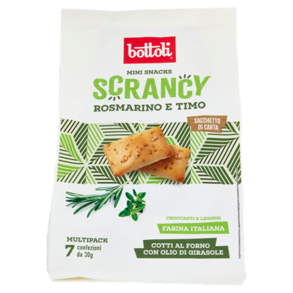 bottoli Mini Snacks Scrancy con Rosmarino & Timo 6 x 35 g