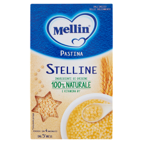 MELLIN Pastina 100% Naturale Stelline con farina Grano Tenero 320 g