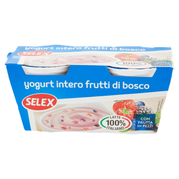 Selex Yogurt Intero Frutti di Bosco con Frutta in Pezzi 2x125 g
