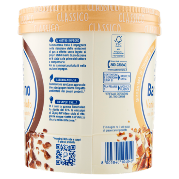 Sammontana Barattolino Classico Vaniglia e Cioccolato 500 g