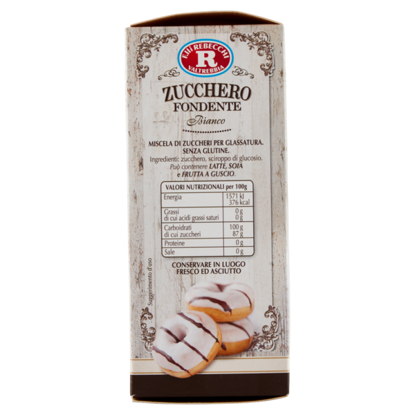 F.lli Rebecchi Valtrebbia Pasticceria Creativa Zucchero Fondente Bianco 250 g