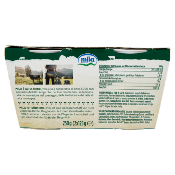 mila Yogurt Intero Fior di latte 2 x 125 g