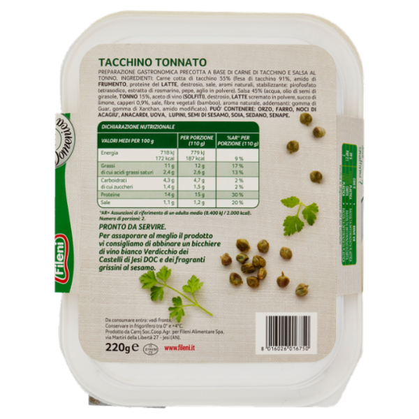 Fileni Sempre Domenica Tacchino Tonnato 220 g