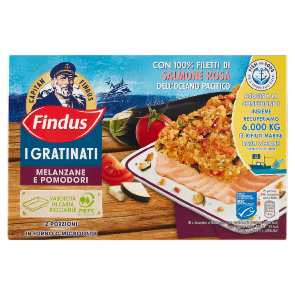 Capitan Findus I Gratinati Salmone con Melanzane e Pomodori 280 g