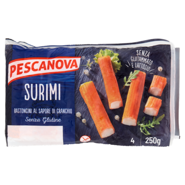 Pescanova Senza Glutine Surimi Bastoncini al sapore di Granchio surgelati 250 g