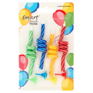 Smart PerLa Festa Candeline Spirali 4 Pz