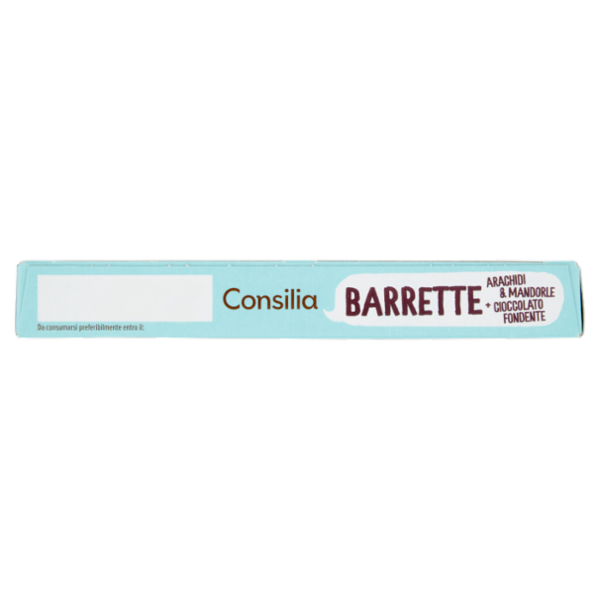 Consilia Barrette di Cereali con Arachidi, Mandorle e Cioccolato Fondente 4x30 g