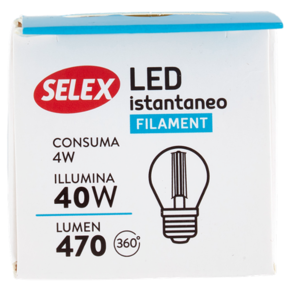 Selex Lampadina Led Minisfera E27 4W Luce Calda