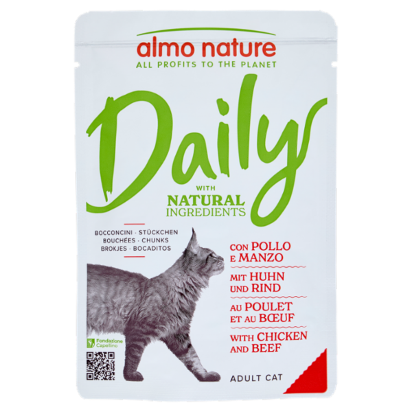 almo nature Daily Adult Cat Bocconcini con Pollo e Manzo 70 g
