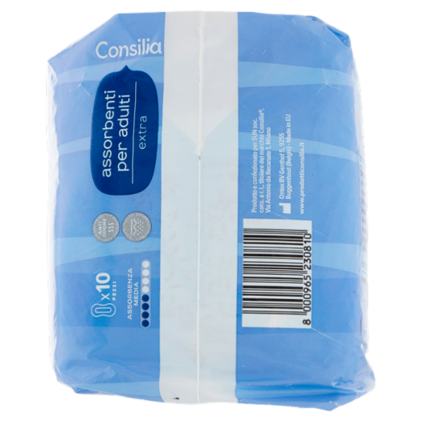 Consilia Pannolini per Incontinenza Misura Extra 10 pezzi
