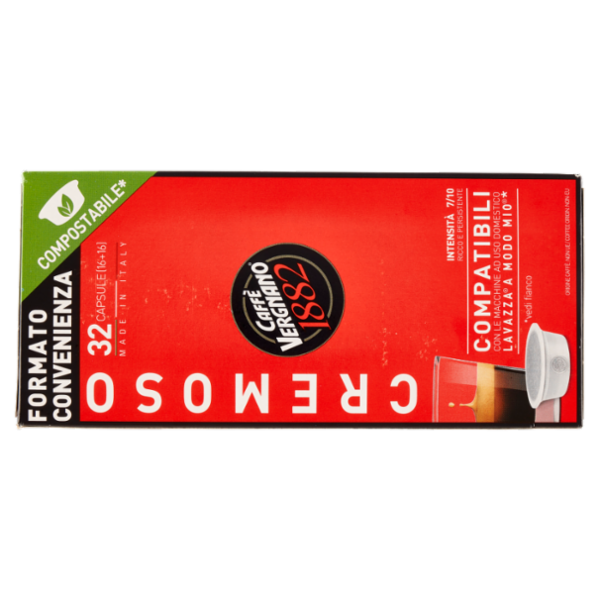 Caffè Vergnano 1882 Cremoso Compostabile** Capsule Compatibili Lavazza a Modo Mio* 32 x 7,5 g