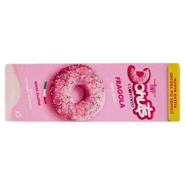 Cuorenero Tiny Donuts Fragola 3 x 37 g