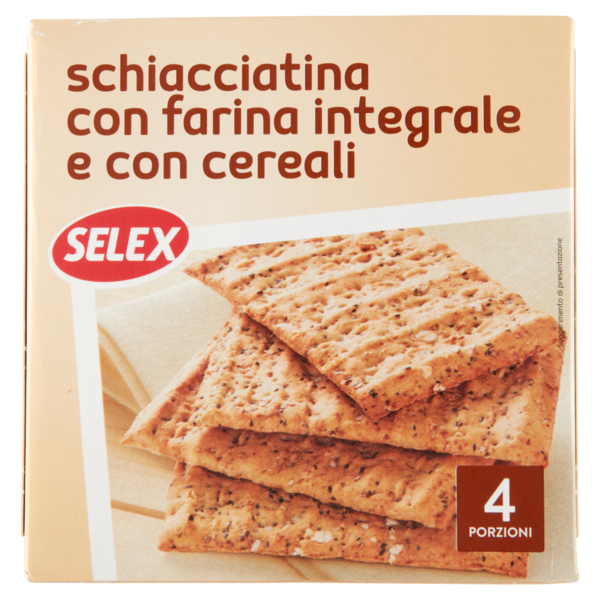 Selex Schiacciatina Integrale ai Cereali 4 Porzioni da 36 g 140g