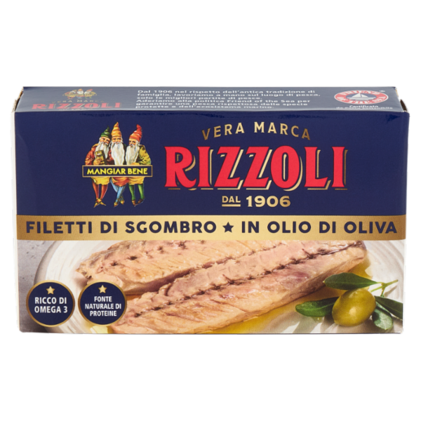 Rizzoli Filetti di Sgombro in Olio di Oliva 125 g