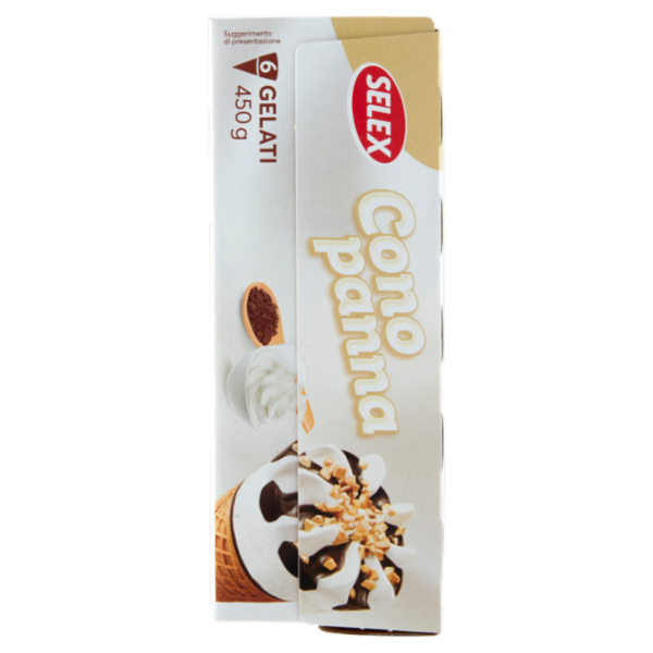 Selex 6 Coni di Gelato Panna 450 g