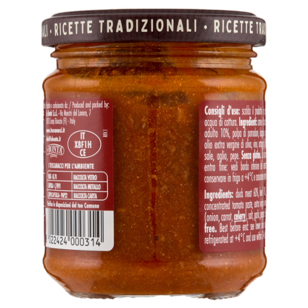 I toscanacci Ragù di Anatra 180 g