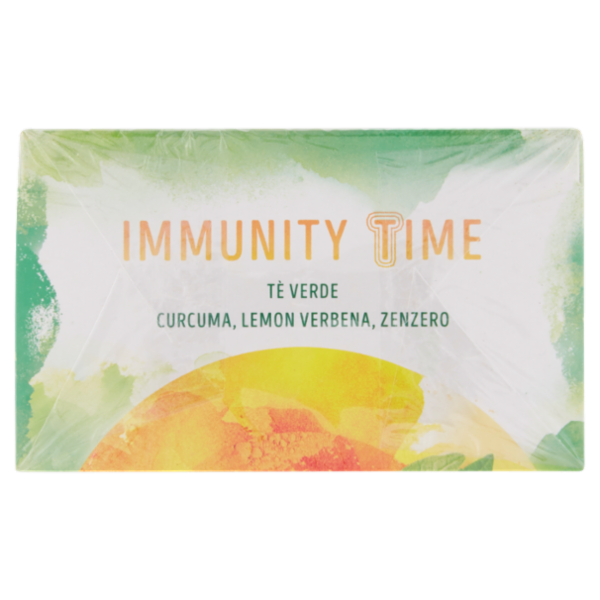 Lipton Immunity Time con té verde curcuma lemon verbena zenzero aggiunta di vitamina C 20 Filtri 30g