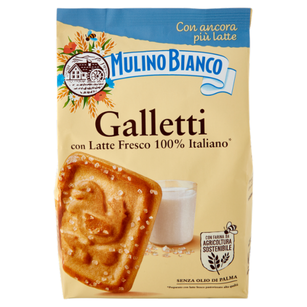 Mulino Bianco Galletti Biscotti con Latte Fresco 100% Italiano 350g