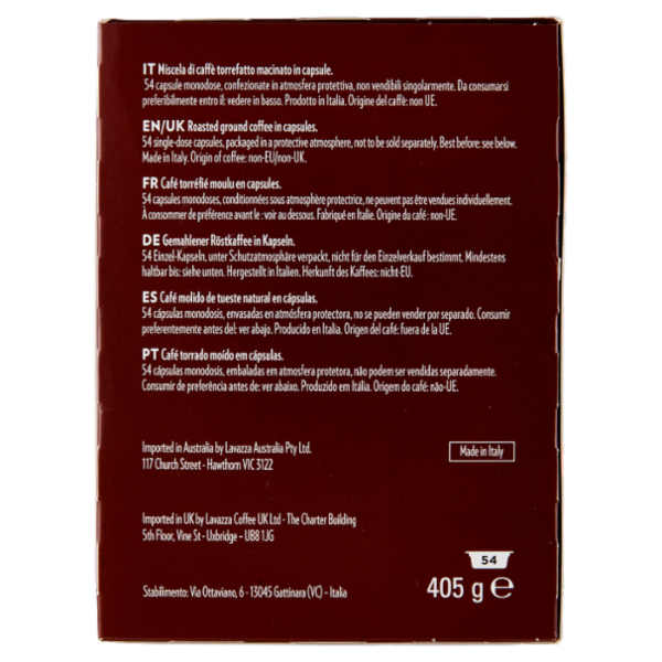 Lavazza A Modo Mio Suerte nero 54 Capsule 405 g