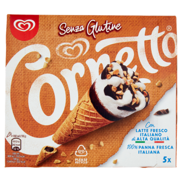 Cornetto Algida Senza Glutine 5 x 75 g