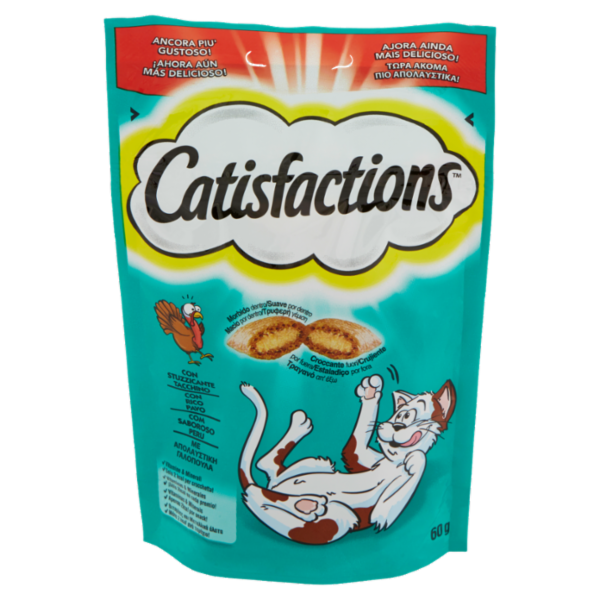Catisfactions Snack Gatto con Stuzzicante Tacchino 60 g