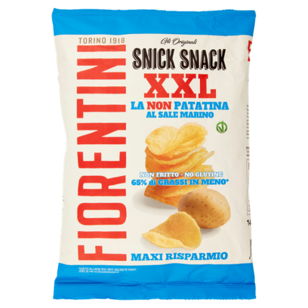 Fiorentini gli Originali Snick Snack XXL la Non Patatina al Sale Marino 140 g