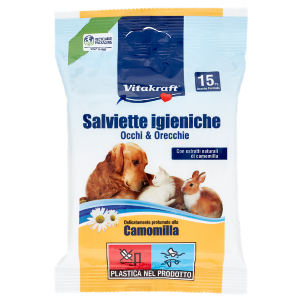 Vitakraft Salviette igieniche Occhi & Orecchie 15 pz