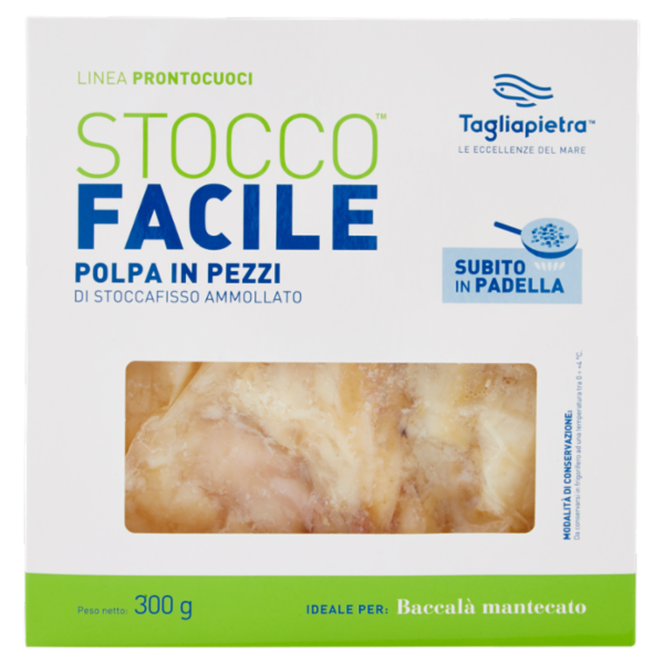 Tagliapietra Linea Prontocuoci StoccoFacile Polpa in Pezzi di Stoccafisso Ammollato 300 g