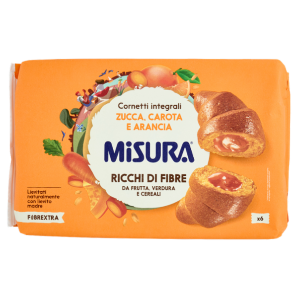 Misura Fibrextra 6 Cornetti Zucca, Carota e Arancia 308 g