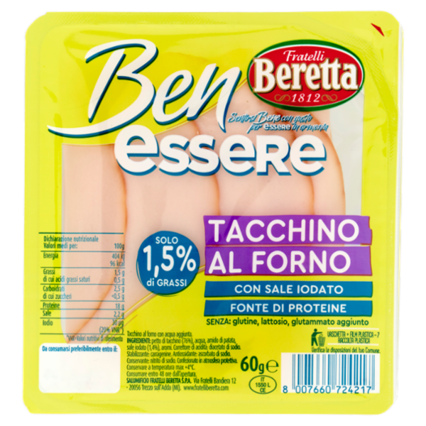 Fratelli Beretta Ben essere Tacchino al Forno 60 g