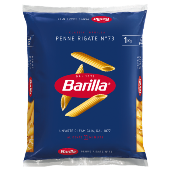 Barilla Pasta Penne Rigate n.73 100% Grano Italiano CELLO 1 Kg