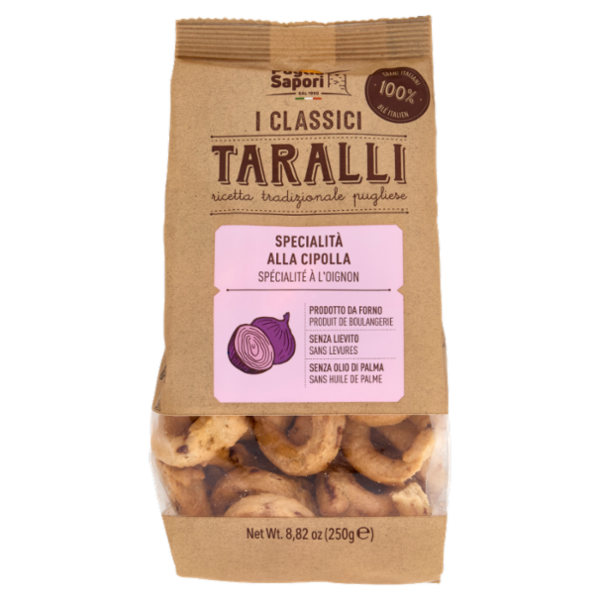 Puglia Sapori I Classici Taralli Specialità alla Cipolla 250 g