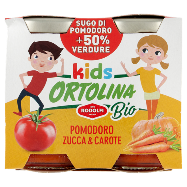 Ortolina kids Bio Pomodoro Zucca & Carote 2 x 100 g