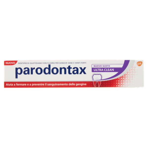 Parodontax ultra clean dentifricio quotidiano con fluoro per gengive più sane e denti forti 75 ml