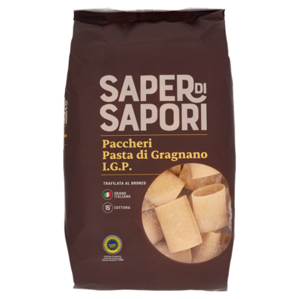 Selex Saper di Sapori Pasta di Semola di Gragnano I.G.P. Paccheri 500 g