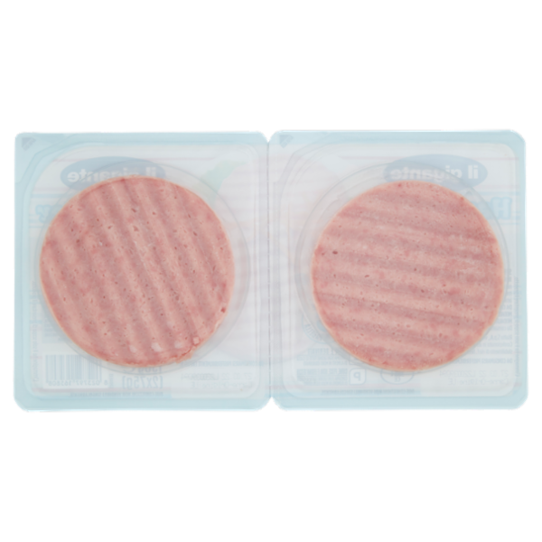 IL GIGANTE Hamburger di Prosciutto Cotto e Mozzarella 2 x 75 g