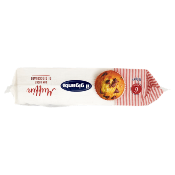 IL GIGANTE Muffin con Gocce di Cioccolato 6 x 42 g