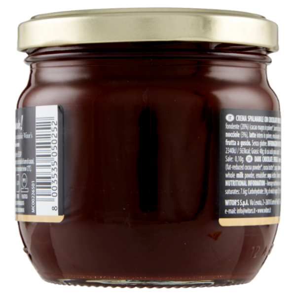Witor's crema spalmabile 20% Cioccolato Fondente 360 g