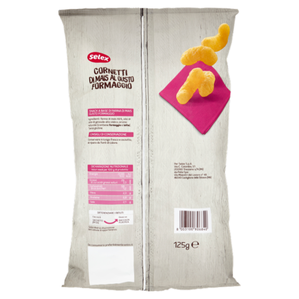 Selex Cornetti di Mais al Formaggio 125 g