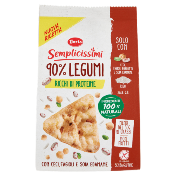 Doria Semplicissimi Legumi e Riso con Ceci, Fagioli e Soia Edamame 60 g