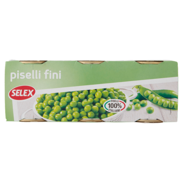 Selex Piselli Fini Cotti a Vapore 3x200 g
