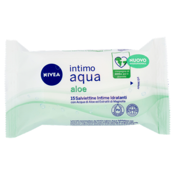 Nivea intimo aqua aloe Salviettine Intime Idratanti 15 pz