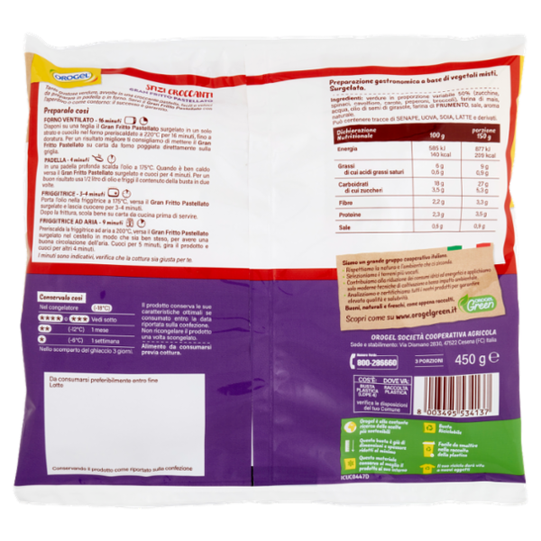 Orogel Sfizi Croccanti Gran Fritto Pastellato Surgelati 450 g