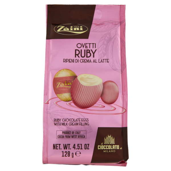 Zàini Ovetti Ruby Ripieni di Crema al Latte 128 g
