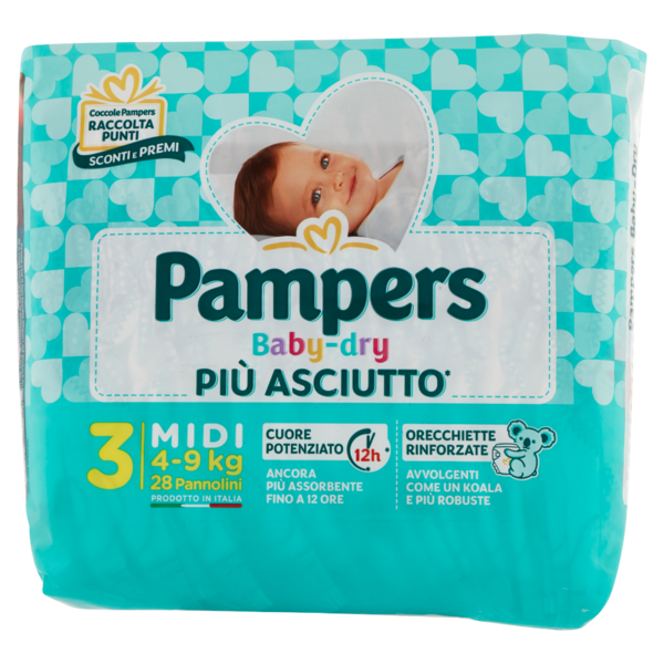 Pampers Baby-dry 3 Midi 28 pz